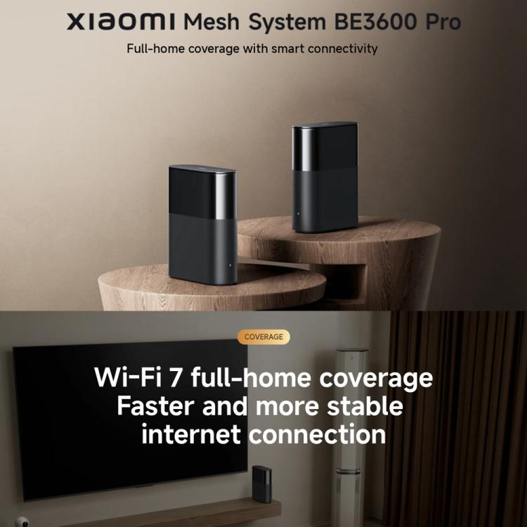 Xiaomi Whole Home Router BE3600 Pro WiFi 7 Bluetooth Mesh Gateway 2.5G Port Dual Band, BE3600 Pro Xiaomi Whole Home Router BE3600 Pro WiFi 7 Bluetooth Mesh Gateway 2.5G Port Dual Band, BE3600 Pro